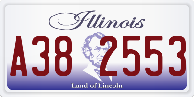 IL license plate A382553
