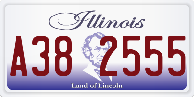 IL license plate A382555