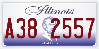 IL license plate A382557