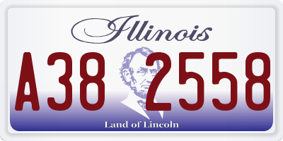 IL license plate A382558