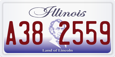 IL license plate A382559
