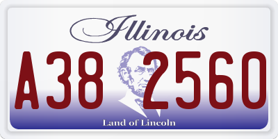 IL license plate A382560