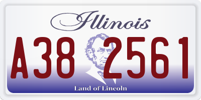 IL license plate A382561