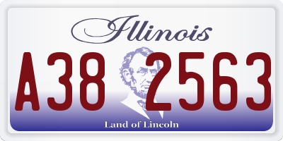 IL license plate A382563