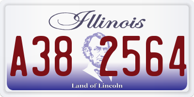 IL license plate A382564