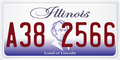 IL license plate A382566