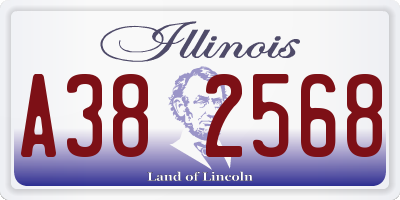 IL license plate A382568