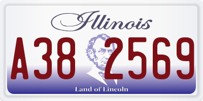 IL license plate A382569