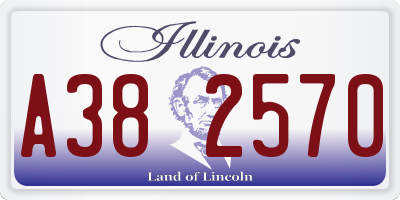 IL license plate A382570