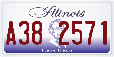 IL license plate A382571