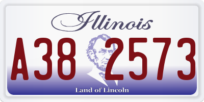 IL license plate A382573