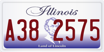 IL license plate A382575
