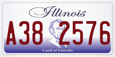 IL license plate A382576