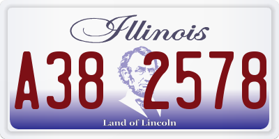 IL license plate A382578