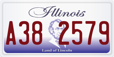 IL license plate A382579