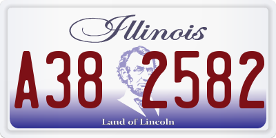 IL license plate A382582