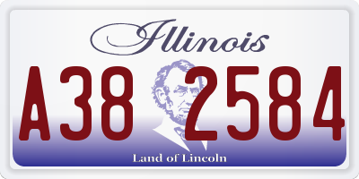 IL license plate A382584