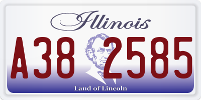 IL license plate A382585