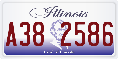 IL license plate A382586