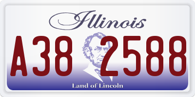 IL license plate A382588
