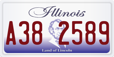 IL license plate A382589