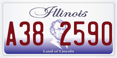IL license plate A382590