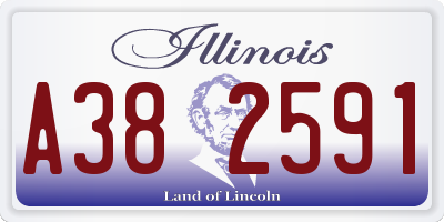 IL license plate A382591