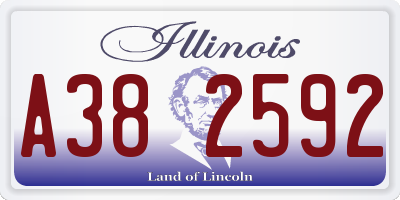 IL license plate A382592