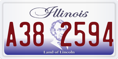 IL license plate A382594