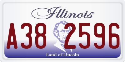 IL license plate A382596