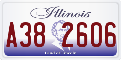 IL license plate A382606