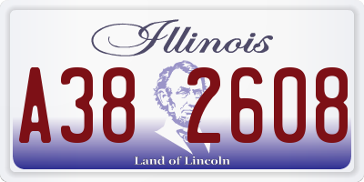 IL license plate A382608