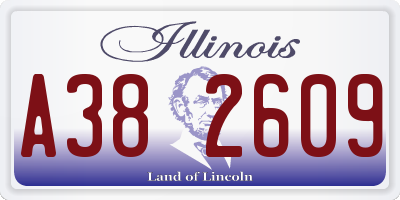 IL license plate A382609