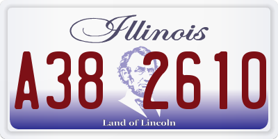 IL license plate A382610