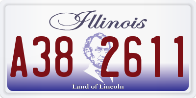 IL license plate A382611