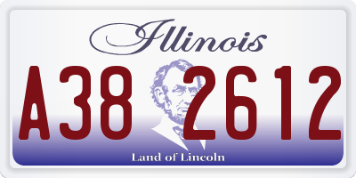IL license plate A382612