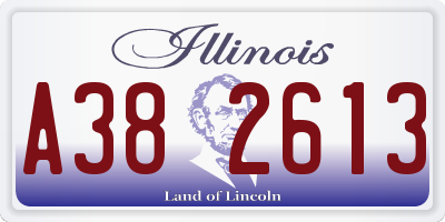 IL license plate A382613