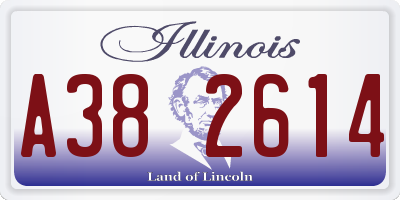IL license plate A382614