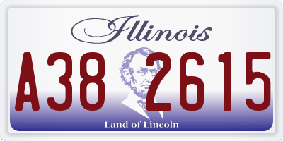 IL license plate A382615
