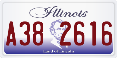 IL license plate A382616
