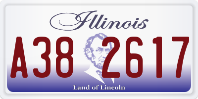 IL license plate A382617