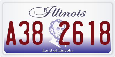IL license plate A382618