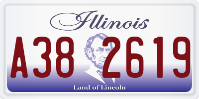IL license plate A382619