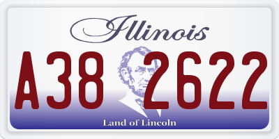 IL license plate A382622