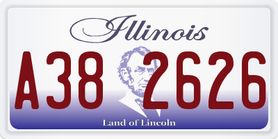 IL license plate A382626