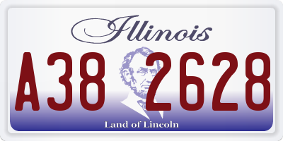 IL license plate A382628