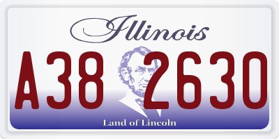 IL license plate A382630