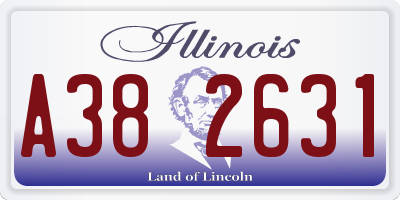 IL license plate A382631