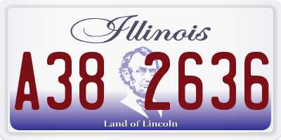 IL license plate A382636