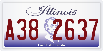 IL license plate A382637